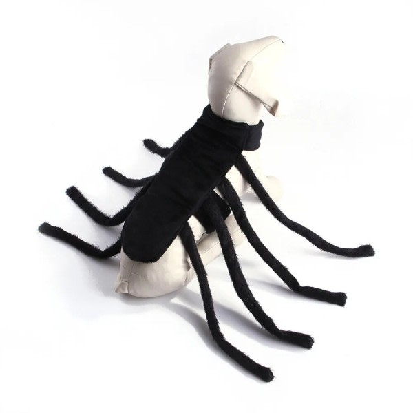 Kjæledyr kostyme svart edderkopp cosplay kostyme halloween morsomt kjole opp