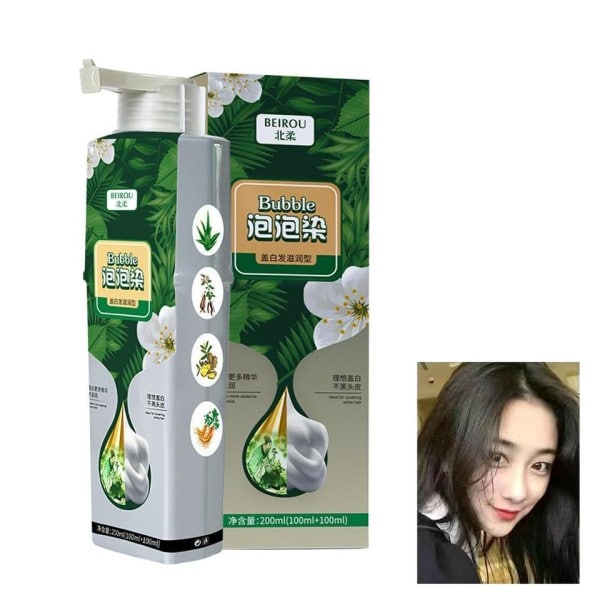 Puhdas kasvi uute harmaille hiuksille väri kupla väri kupla hius väri kasvi kupla hius väri shampoo