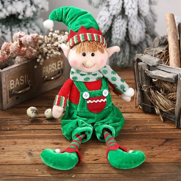 Jul plysch ben tomte docka prydnader pojkar och flickor tomte leksak dockor nyår hem dekorationer