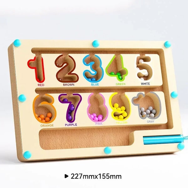 Montessori Magnetisk Färg Sortering Spel Maze Board