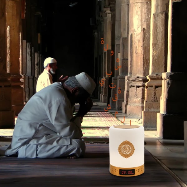 Islamisk Quran Højttaler Nat lys mp3  APP kontrol Coran Player Quran lampe med 16G hukommelseskort veilleuse coranique