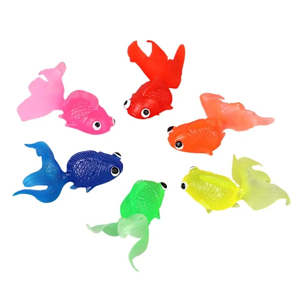 Kawaii Simulation Gummi Guldfisk Baby Bad Vand Lege Spil Legetøj