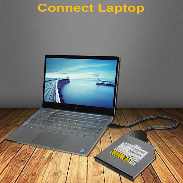 USB 2.0 SATA kabel CD/DVD-ROM enhet kabel optisk drivrutin adapter kabel
