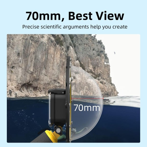 Vanntett etui hus For Gopro Hero 5 6 7 8 9 10 11 Trigger Dome Deksel Lens Tilbehør