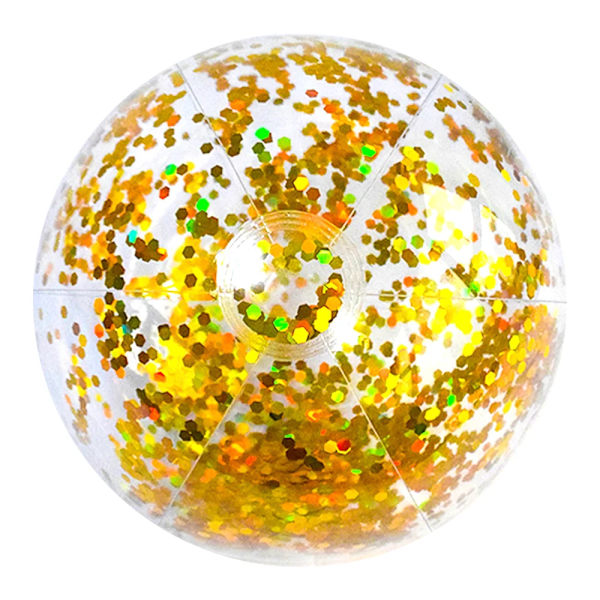 40cm Uppblåsbar Glitter Beach Ball Sommar Vatten Lek Paljetter Bolar Utomhus Sim Pooler Fest leksaker