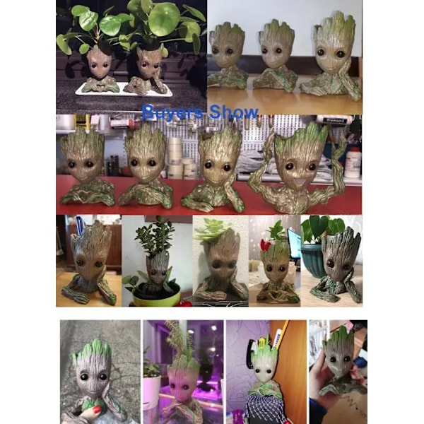 Best kvalitet Groot Tre Blomsterpotte Action Figurer Modell Leker