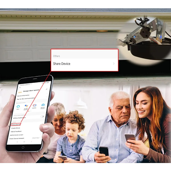 Tuya WiFi kytkin autotallin ovi ohjain Älykäs ovi avaaja työ Alexa Google Koti Smart Life