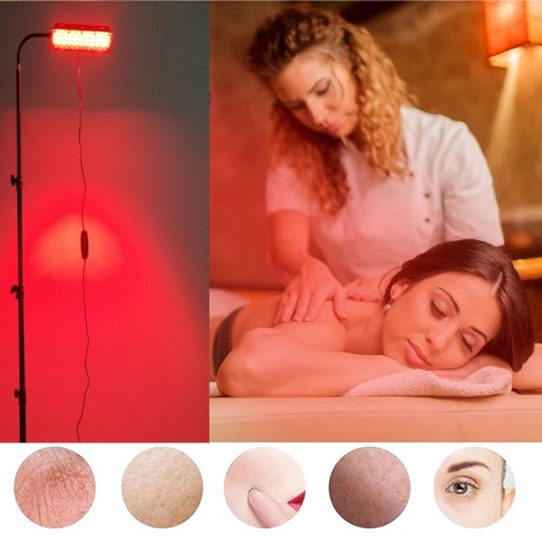 Infrarød lampe rød lys terapi lampe med stander højde justerbar beslag rød lys panel