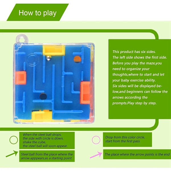 3D Maze Magic Cube Sex-sidig Transparent Puzzle Speed Cube Rolling Ball Magic Cubes Maze Leksaker För Barn Stressavlastare Leksaker