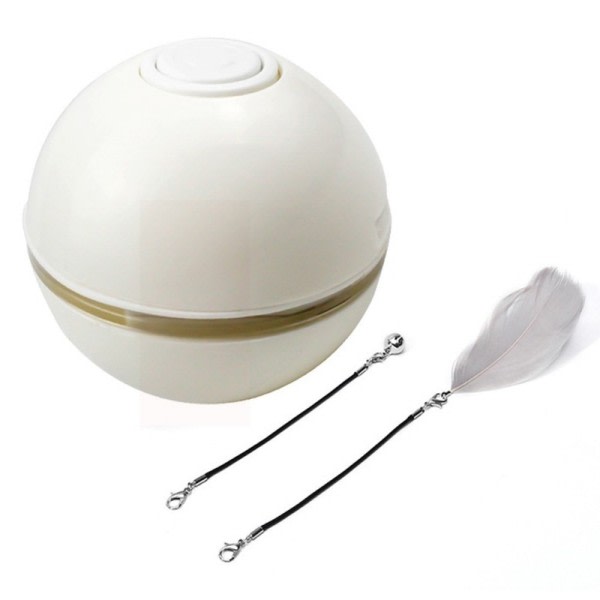 USB Intelligent Interaktiv Katt Leke Selv Roterende Ball Automatisk Rotasjon Ball Fjær Leketøy LED