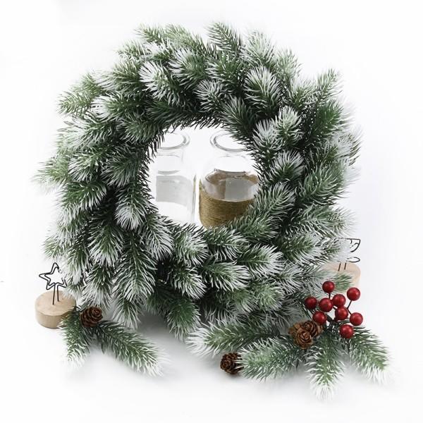 Plast furu nålar jul girland material scrapbooking bröllop konstgjorda växter