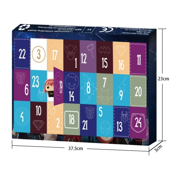 Advent Kalender Eske 24 biter Gaver Avengers Anime Figurer Spider Man Iron Man Hulk Kids Jule Leker