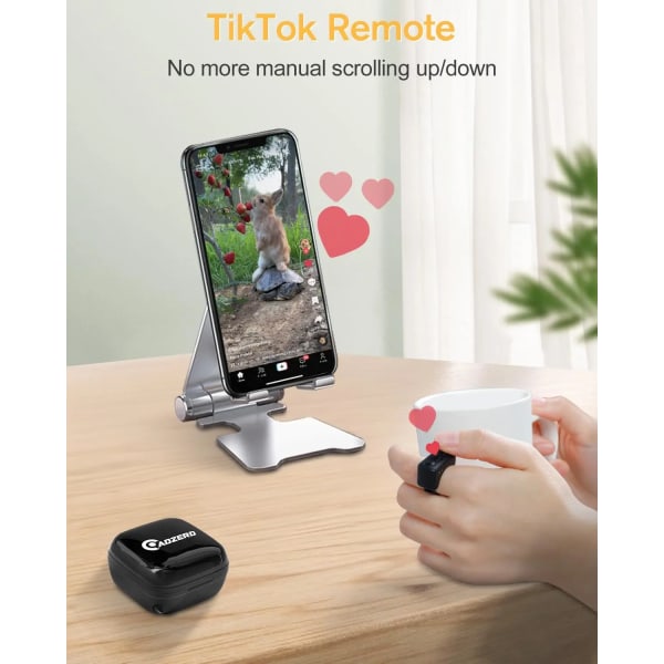 Fjernkontroll Page Turner for Kindle Kobo Bluetooth E-Reader Clicker TikTok Rulling Fjernkontroll Kamera Lukker