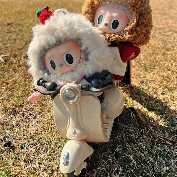 Labubu Docka Mini Elektrisk Motorcykel,labubu Docktillbehör