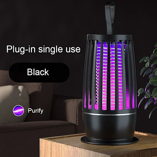 Bærbar Mosquito Killer Lampe USB Oppladbar Elektrisk Fly Trap Zapper Insekt Killer