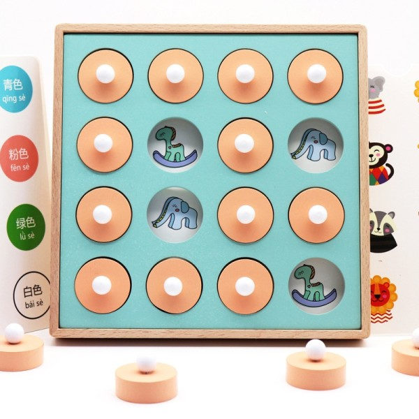 Montessori Muisti Ottelu Shakki Peli 3D Pulmapelit Puiset Varhais Koulutus Perhe Juhla Casual Vuorovaikutus Peli lelu