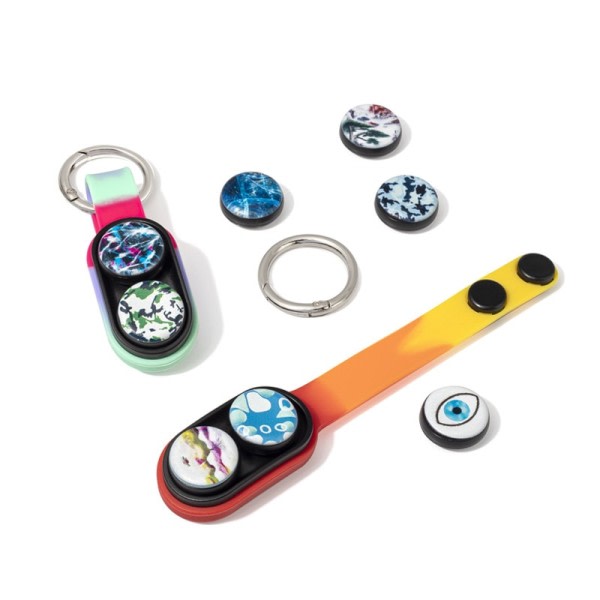 1st Multi-color Dekompression Leksak Release Elastisk Pop-up Magnetisk Finger Leksak