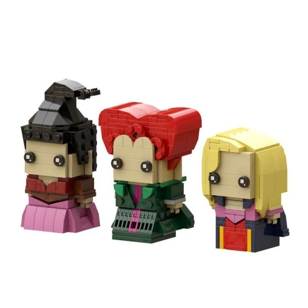 BrickHeadzs Hocus Pocused Action Figurer Winifred Mary Sarah Byggnadsblock Film Häxa Tre Systrar Bricks Leksaker