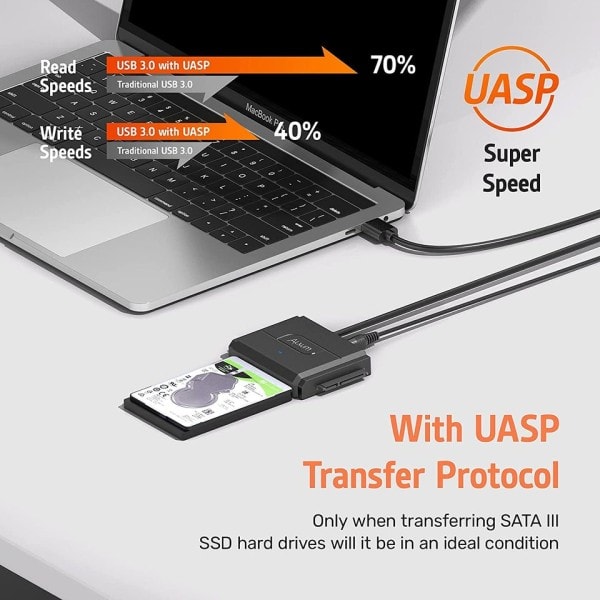 SATA til USB IDE Adapter USB 3.0 Sata 2.5/3.5/5.25 Tommer HDD SSD Hard Disk Drive Data Transfer Converter