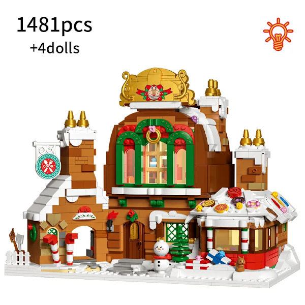 LED Lys By Jule Gate Utsikt Pepperkaker Hus Bygning Klosser Figurer Klosser Leker