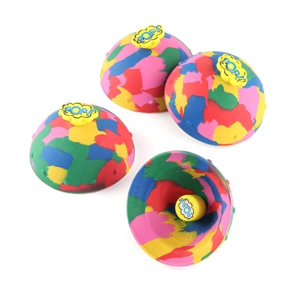 Hip Hop Hopp Halv Sida studsande Ball Anti stress Fidget Leksaker För Barn Kul Kamouflage Pop Bounce Bowl Spinning Topp