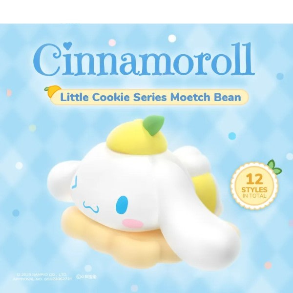 Sanrio pop papu Cinnamoroll Little Cookie Series Moetch Bean Mini Ornaments Kawaii Blind Box Anime Figuuri