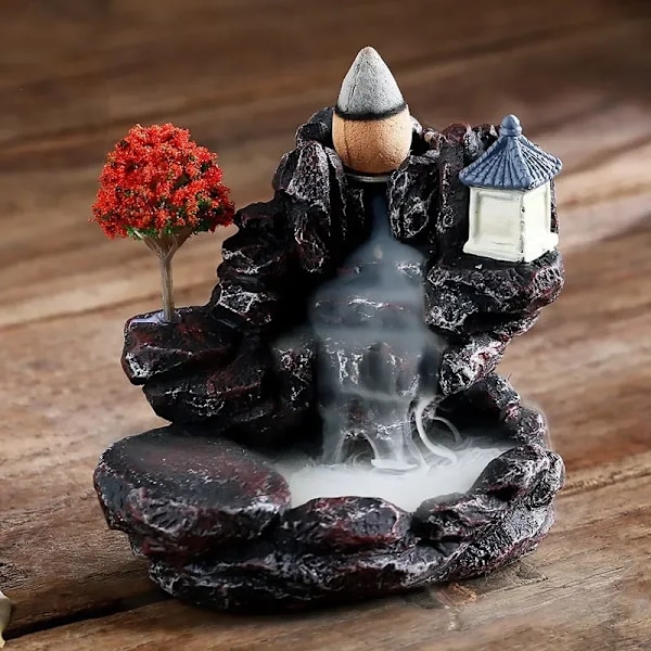 Tilbageløb Røgelse Holder Vandfald Røgelse Brænder Hjem Dekor Aromaterapi Ornament