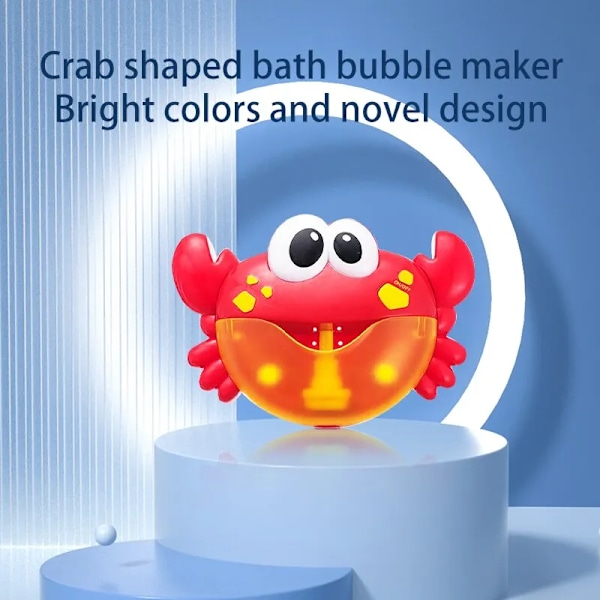 Krabber boble maskine elektrisk musik automatisk sæbemaskine sjov badekar leg vand spil baby badetøj