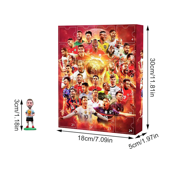 2024 Nedtælling Advent Kalender Fodbold Kit