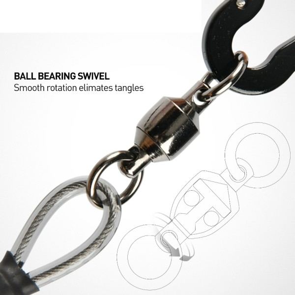 Fiskeri stang tøjring båd kajak pagaj 2M heavy duty elasticitet lanyard