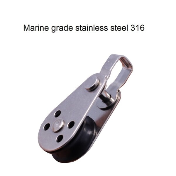 5 STK   316   rustfrit   stål   remskive   60 mm   wire   reb   kran
