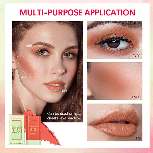 Flydende Kind Blush Ansigtsbehandling Nurishing Blush Gel Cream Natural Vandproof Multi-purpose Eye Shadow