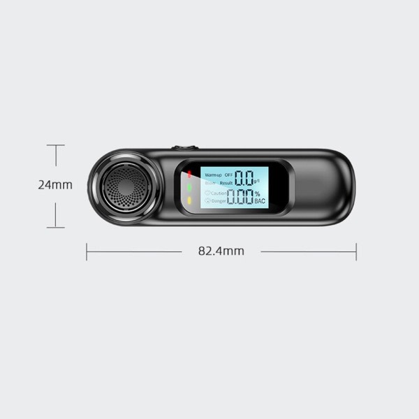 Digital Breath Tester USB Uppladdningsbar Beröringsfri Hög Precision Breathalyzer