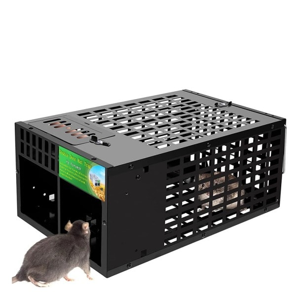 Hög kvalitet Dubbeldörr Stor mus Råttor Live Trap Cage/Strong Catch Bait/Pest Control