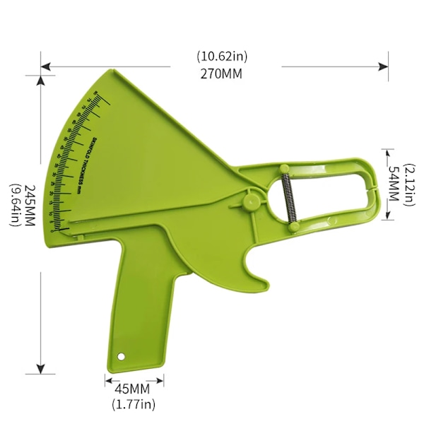 0-80 mm Kroppen Fett Mål Tester Analyzer Sebum Caliper Clamp