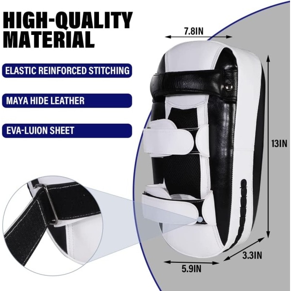 PU Skinn Fot Target Buet Boksing Thai Hånd Target Sanda Trening Fortykket Buet Baffle
