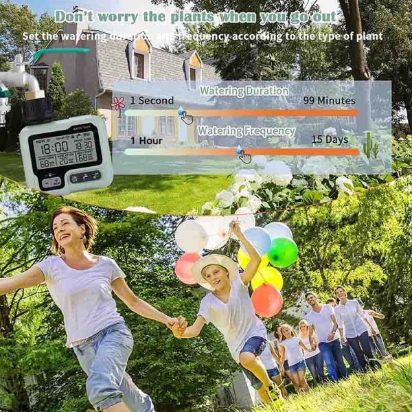Iso näyttö näyttö puutarha kastelu ajastin kastelu ohjain digitaalinen ohjelmoitava hana