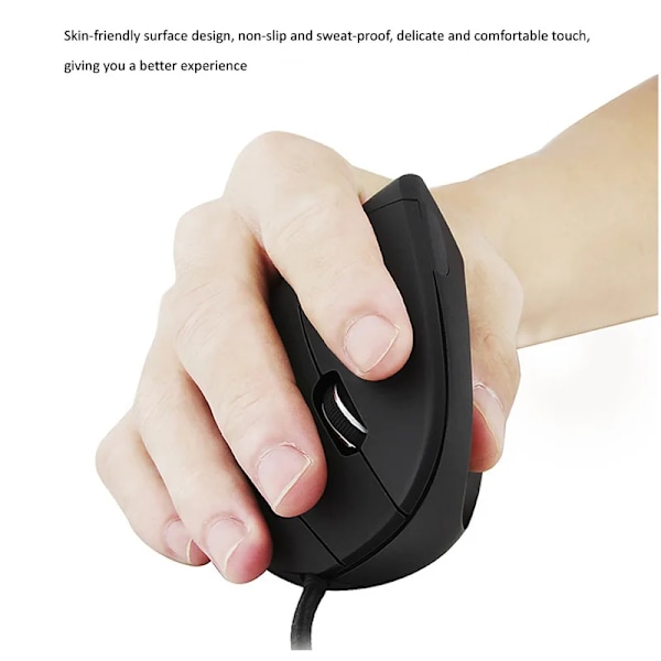Kablet Høyre Vertikal RGB Mus Ergonomisk Gaming Mus 800 1200 1600 3200DPI USB Optisk Håndledd Sunn Mause