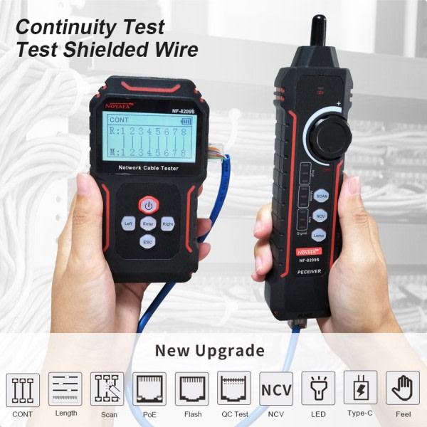 Network Cable Tracker NF-8209S Lan Measure Tester Network  Tools