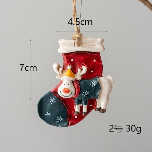 Jul pynt håndverk liten harpiks anheng søt hest reinsdyr mønster design
