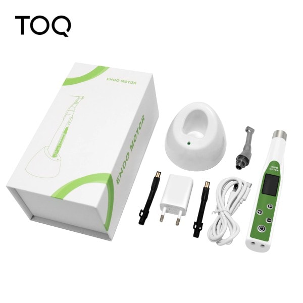 Dental LED Trådlös Mini 16:1 Reduction Contra Angle Endo Motor Endodontic Behandling Root Canal