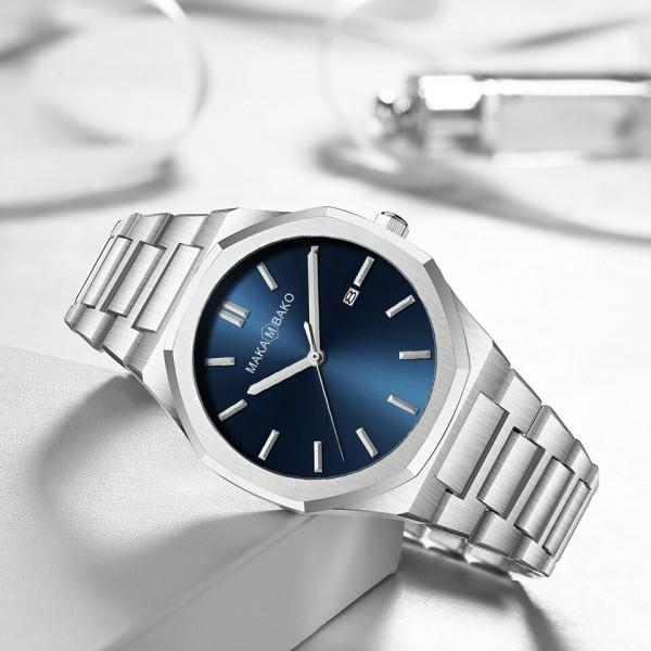 Rustfrit stål Herre armbåndsur Classic Business Vandproof Man Sort Ur Japan Movement Quartz Herre ure