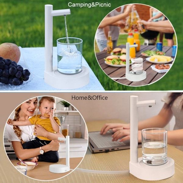 Bärbar Skrivbord Elektrisk Vatten Dispenser Flaska Tummar Gallon Pump USB Laddning Automatisk Dricksvatten Vatten Maskin