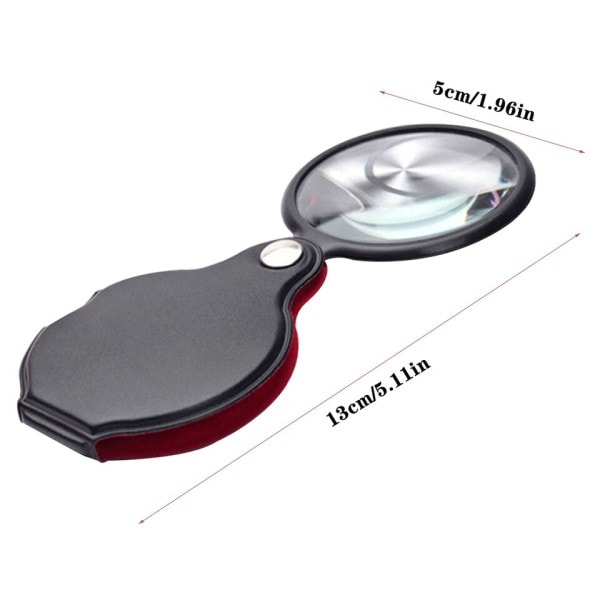 Mini Magnifier 8x Foldbar Pocket Magnifier Portable