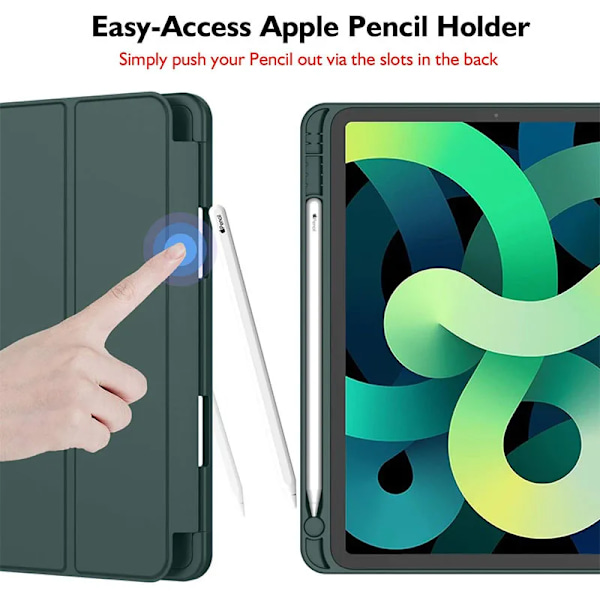 Med penna hållare fond för iPad pro 12,9 air 11 2024 10,5 10,2 iPad