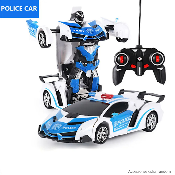 Fjernbetjening Kontrol RC Bil Transformation Robots Sport Køretøj Model Fjernbetjening 2 I 1 Deformation Bil