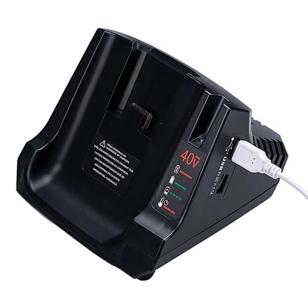 Pika Laturi Kaksois USB Mustalle & Decker 36V 40V Max Litium Ion akku