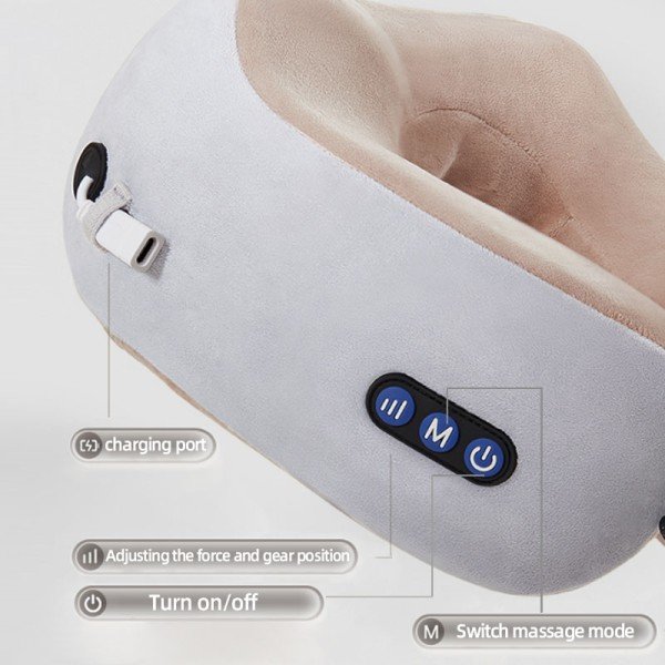 U formet Elektrisk Nakke Massager Multifunktionel Skulder Æltning Opvarmning Massager