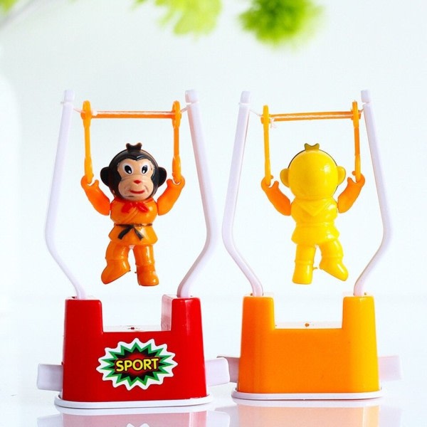 Funny Wind Up Legetøj Novelty Abe Somersaults Clockwork Legetøj Gymnastik Spil til børn