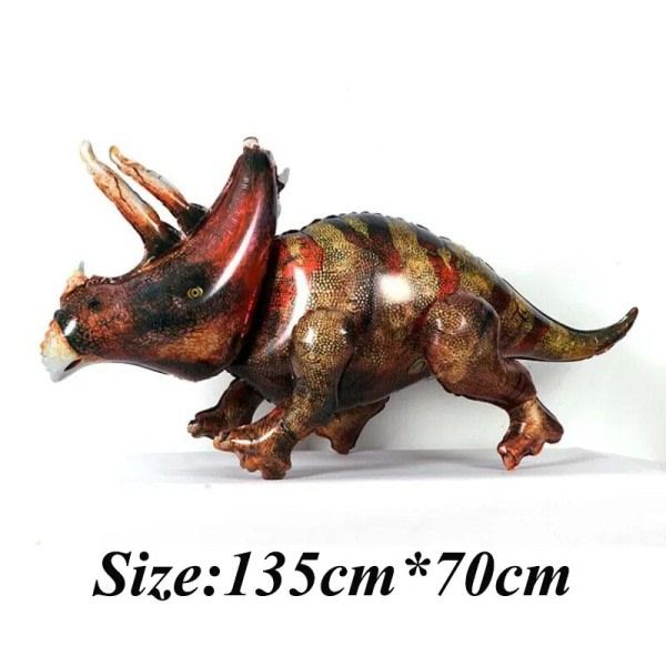 Stor Dinosaur Folie Ballon Jurassic Tyrannosaurus Triceratops Stand Dinosaurer Skov Fødselsdag Fest Dekorationer Børne Legetøj